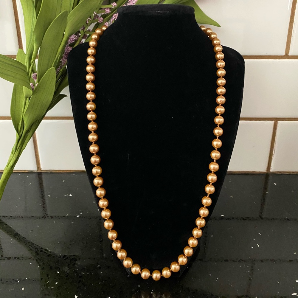 Vintage Chocolate/Bronze Pearl Necklace